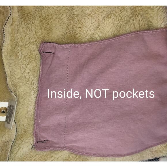 SOHO Threads Plaid Shacket Jacket Women's SIZE XL Black And Pink Sherpa Lined - Picture 15 of 16